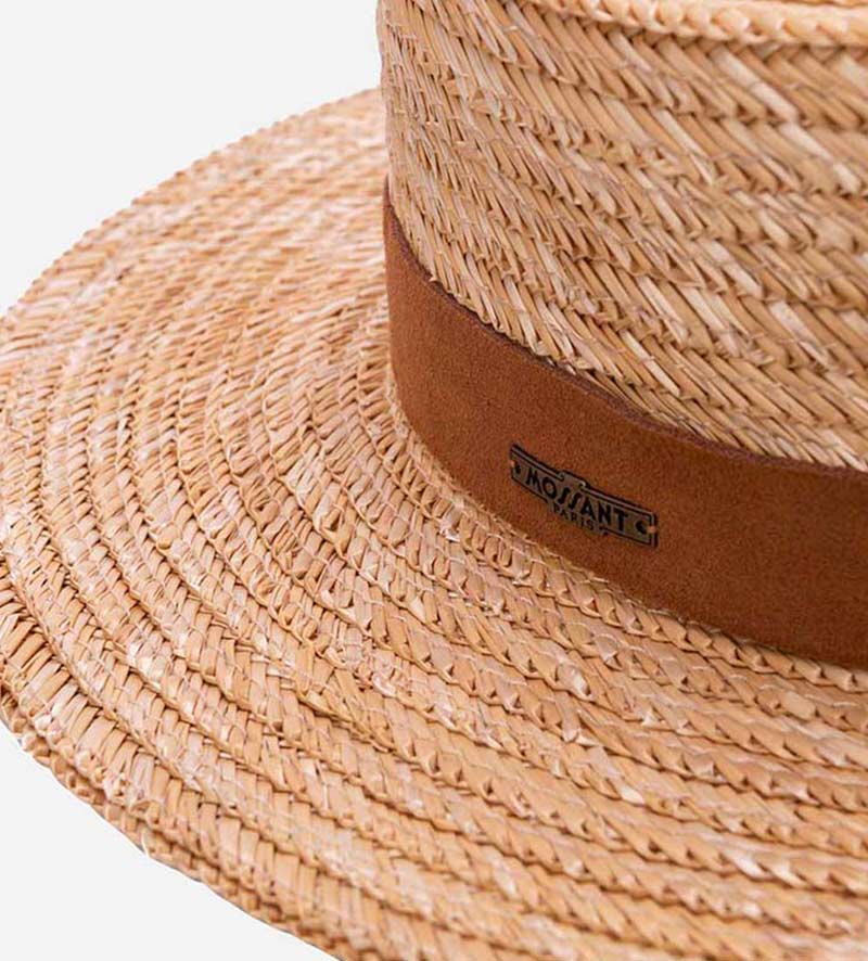 hatband of flat top straw hat