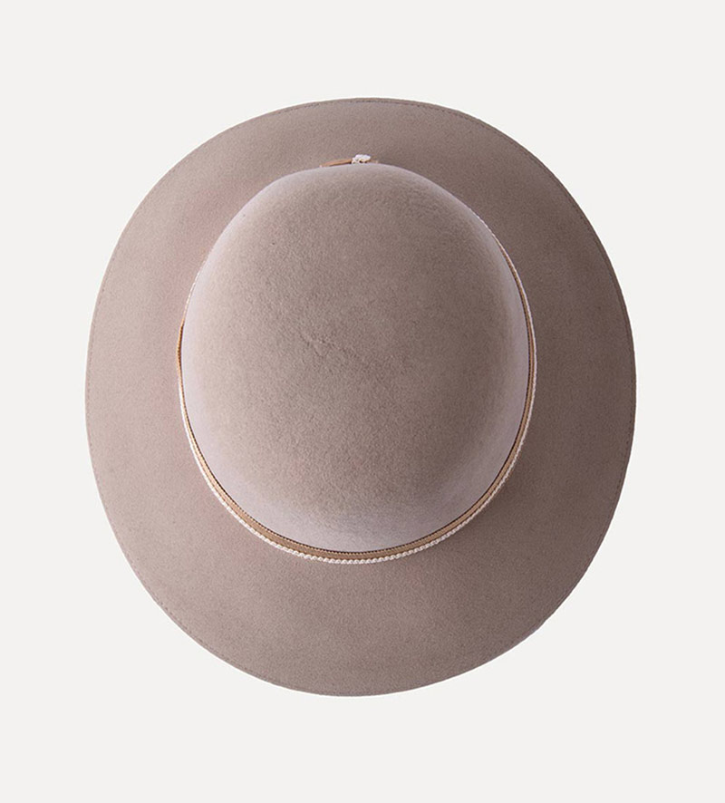 top view of womens cloche hat