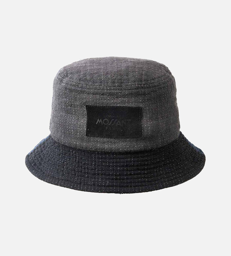 SIMEON Linen-Cotton Bucket Hat For Men Gray-Black-Lightgray